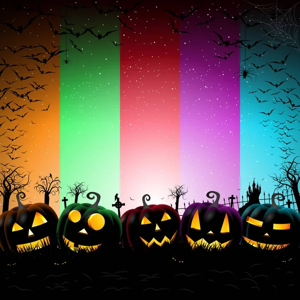 Halloween barevný plakát-šablona — Stock fotografie