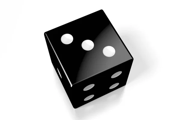 3D fekete kocka, fehér alapon-három — Stock Fotó