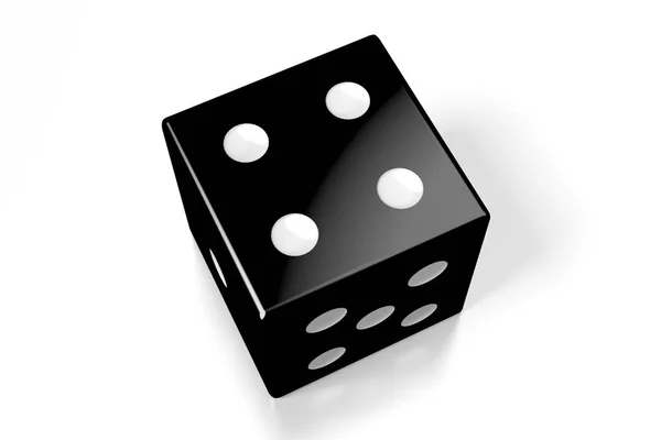 3D fekete kocka, fehér háttér-négy — Stock Fotó