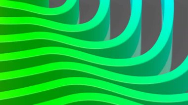 Renkli (gökkuşağı) çizgili 3d 4k dijital animasyon - düzensiz yuvarlak şekil