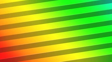 Renkli (gökkuşağı) çizgili 3d 4k dijital animasyon - üçgen soyut şekil