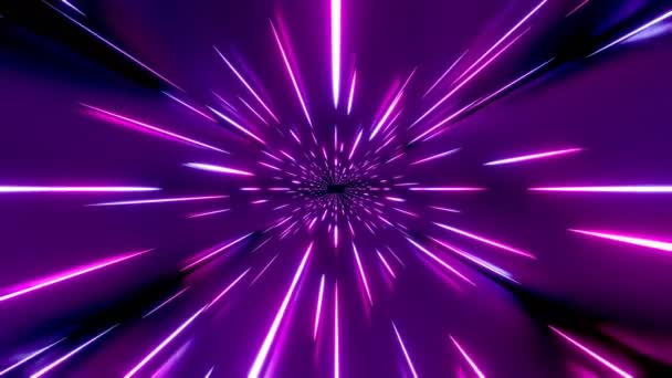 Abstrakt Tunnel Ljus Hastighet Concept — Stockvideo