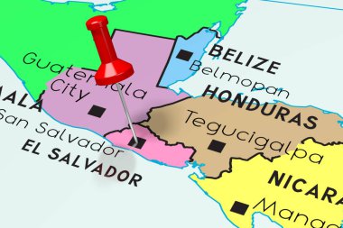 El Salvador, San Salvador - başkent, siyasi ma sabitlenmiş