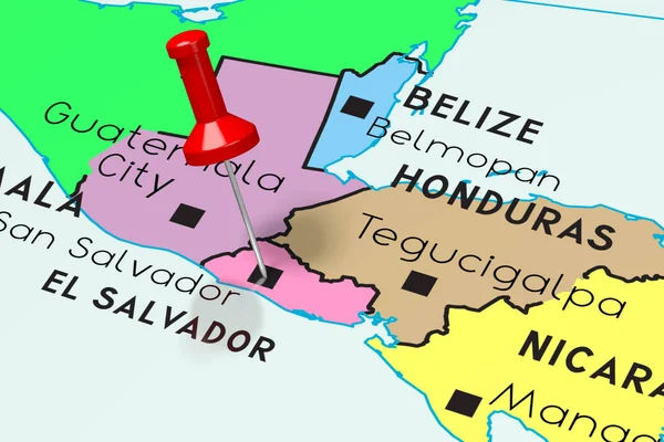 El Salvador, San Salvador - başkent, siyasi ma sabitlenmiş