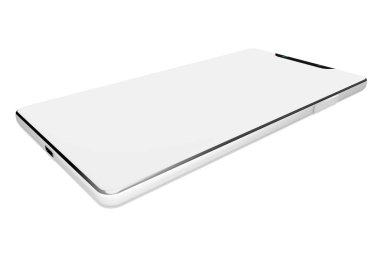 Beyaz arka planda izole 3D modern brandless Smartphone