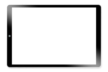 boş ekran ile 3D brandless tablet