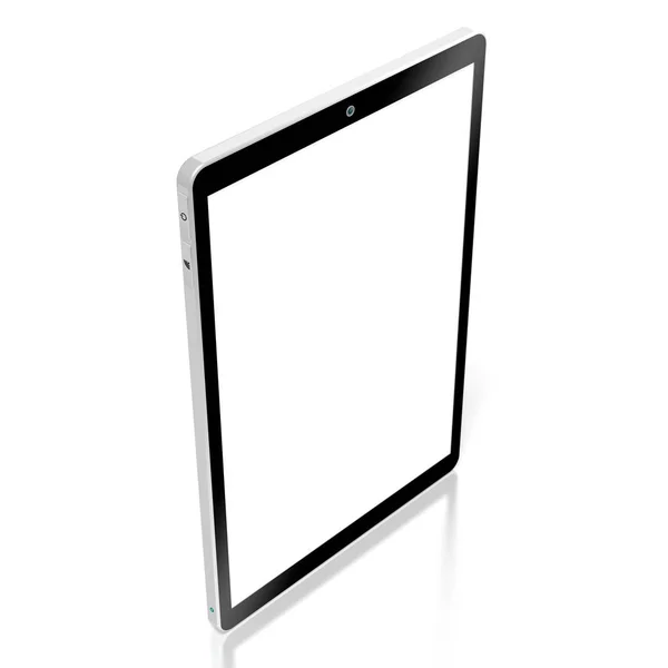 3D brandless tablet with empty screen — Stock Photo, Image