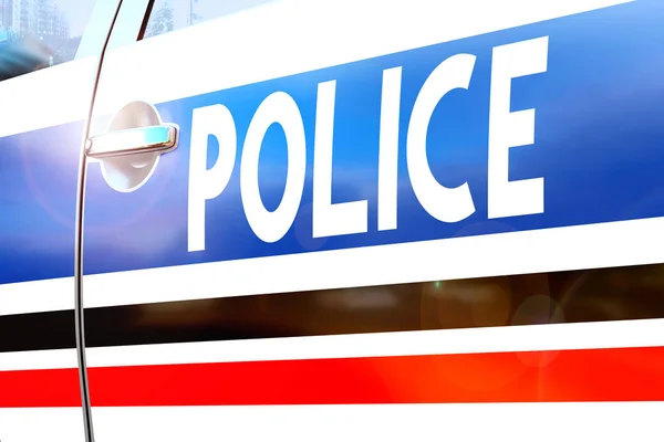 Porte de voiture de police - Accidents / Crimes / Dernières nouvelles - France — Photo