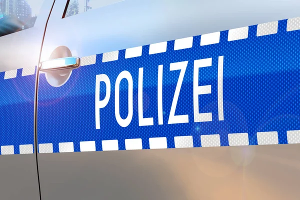 Tür zum Polizeiauto - Unfall / Nachrichten aus der Kriminalität / Aktuelle Nachrichten Kriminalität / News — Stockfoto