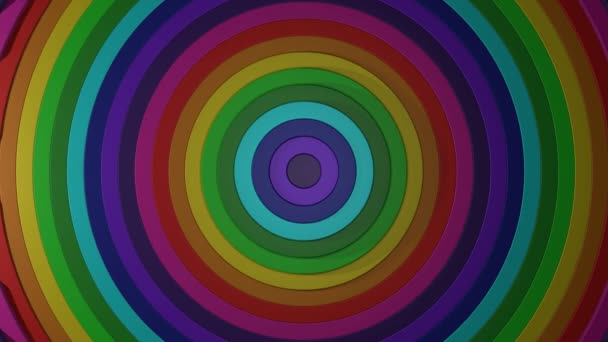 Abstracto Colorido Arco Iris Espiral Formas — Vídeo de stock