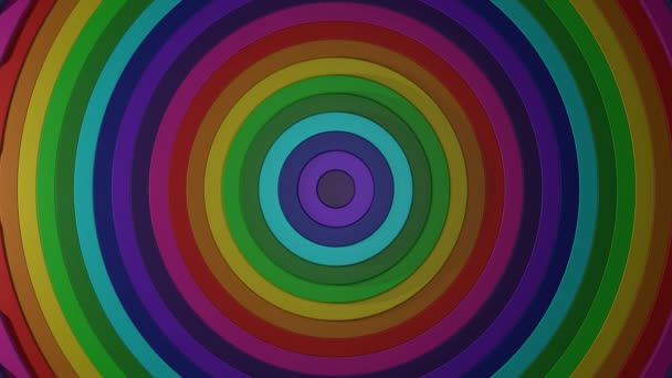 Abstrait Coloré Formes Spirale Arc Ciel — Video