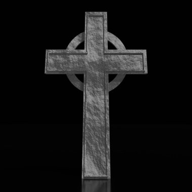 Siyah arka plan üzerinde 3d kelt çapraz