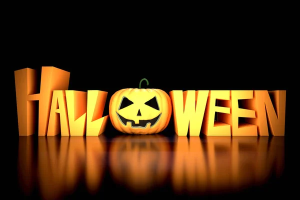 Halloween text på svart bakgrund — Stockfoto