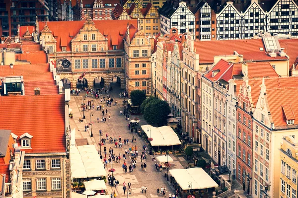 Gdansk Pomeranian Poland August 2019 Old Town View City Hall — стоковое фото