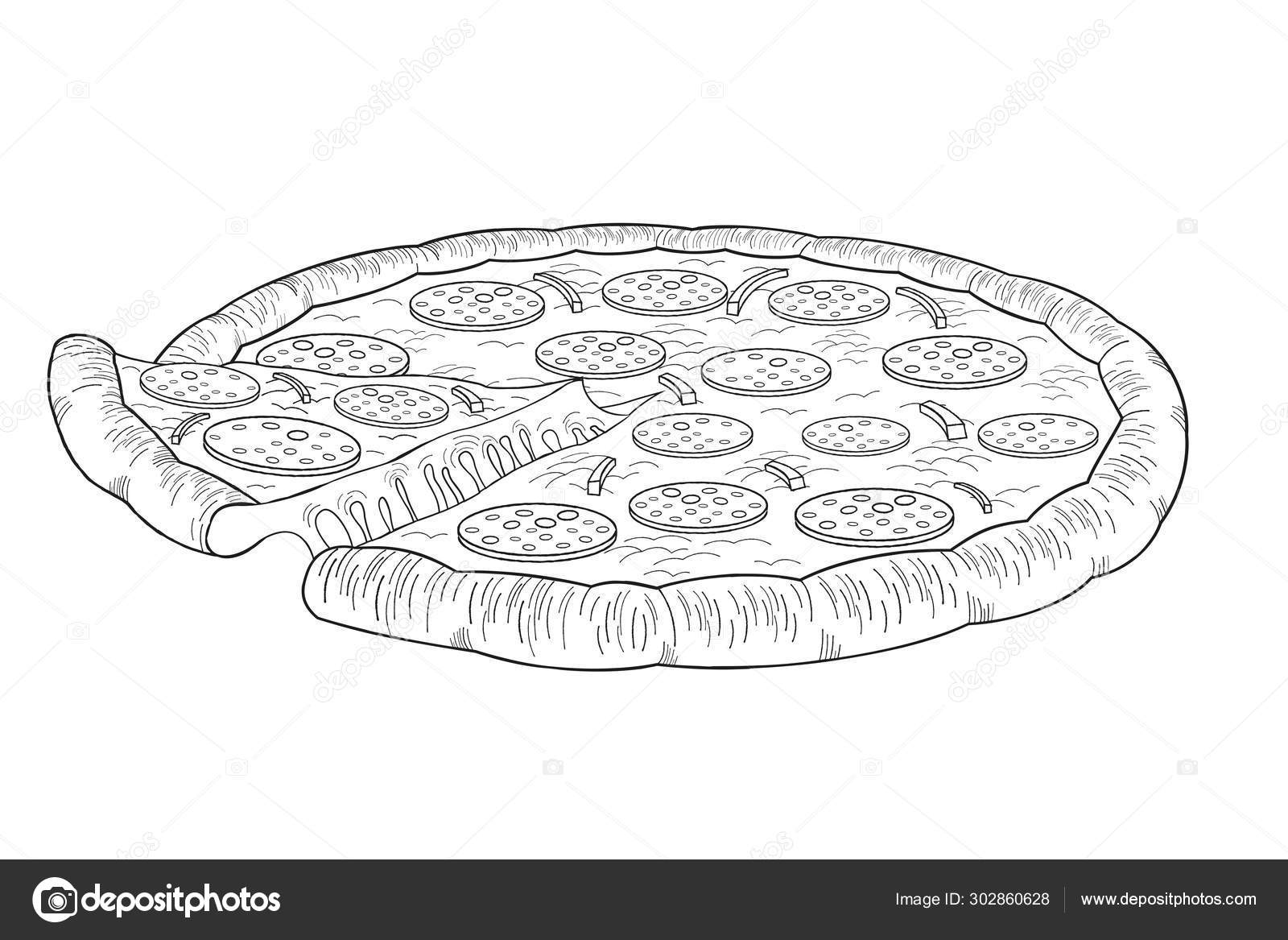 Pizza blanco y negro imágenes de stock de arte vectorial | Depositphotos Pizza blanco y negro imágenes de stock de arte vectorial | Depositphotos