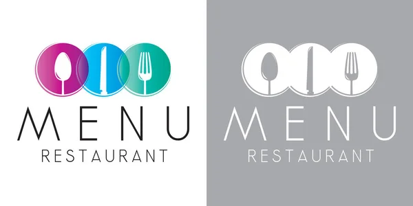 Restoran Menü Vektör Logo Şablonu — Stok Vektör