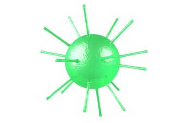 3d virüs - beyaz arka plan üzerinde izole