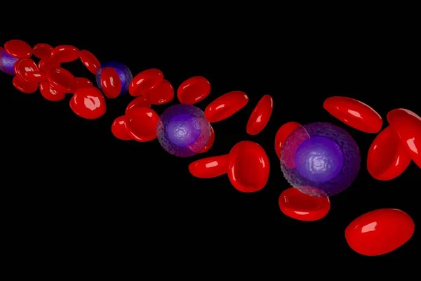 3D еритроцити, вірусні клітини - інфекційна концепція — стокове фото