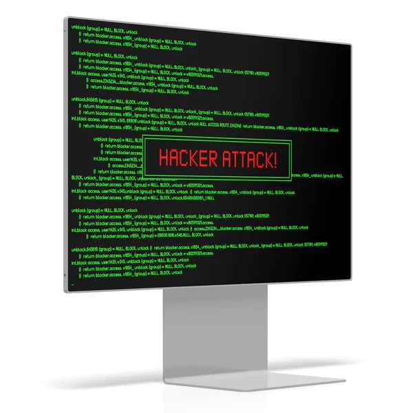 Hacker Attack Concept Datormonitor — Stockfoto