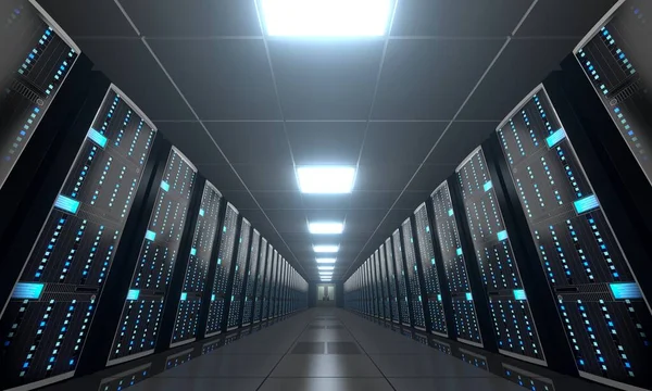 Server Room Data Center Storage Hosting Concept — Stock Photo, Image