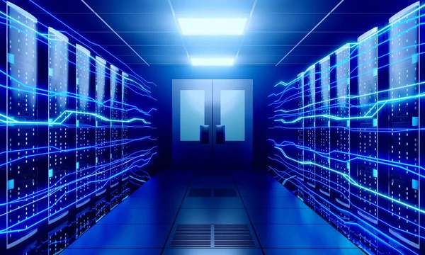 Server Room Data Center Αποθήκευση Φιλοξενία Γρήγορη Έννοια Του Διαδικτύου — Φωτογραφία Αρχείου