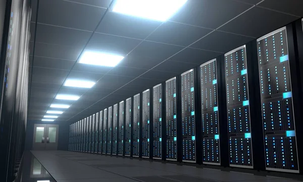 Server Room Data Center Storage Hosting Concept — Stock Photo, Image