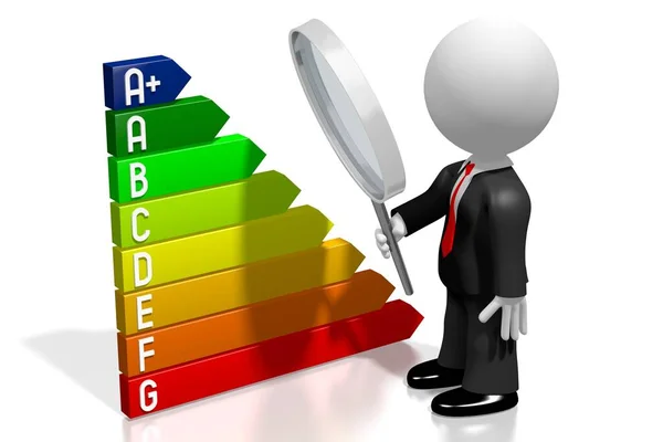 Diagram Över Energieffektivitet Energibesparing Elbesparing — Stockfoto