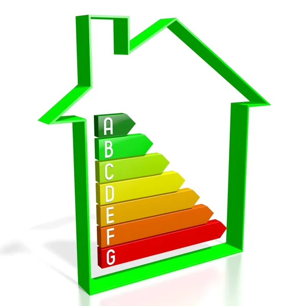 Energieffektivitetstabell Husform — Stockfoto
