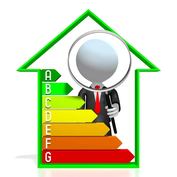 Energy Efficiency Chart Power Electricity Saving Concept — Stock Photo, Image