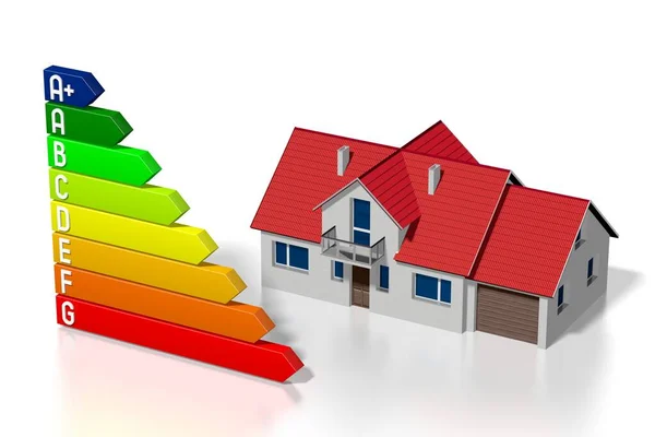 Energy Efficiency Chart Power Electricity Saving Concept — ストック写真