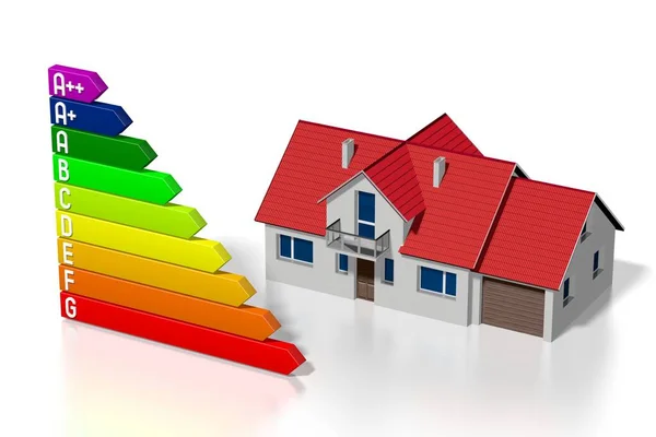 Energy Efficiency Chart Power Electricity Saving Concept — ストック写真