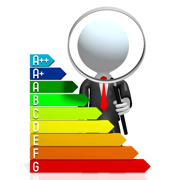 Energieeffizienzdiagramm Energiesparkonzept — Stockfoto