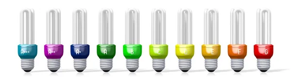 Grafico Efficienza Energetica Lampadine — Foto Stock