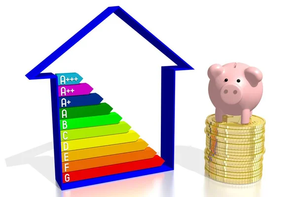 Energy Efficiency Chart Power Electricity Saving Concept — Stock Photo, Image