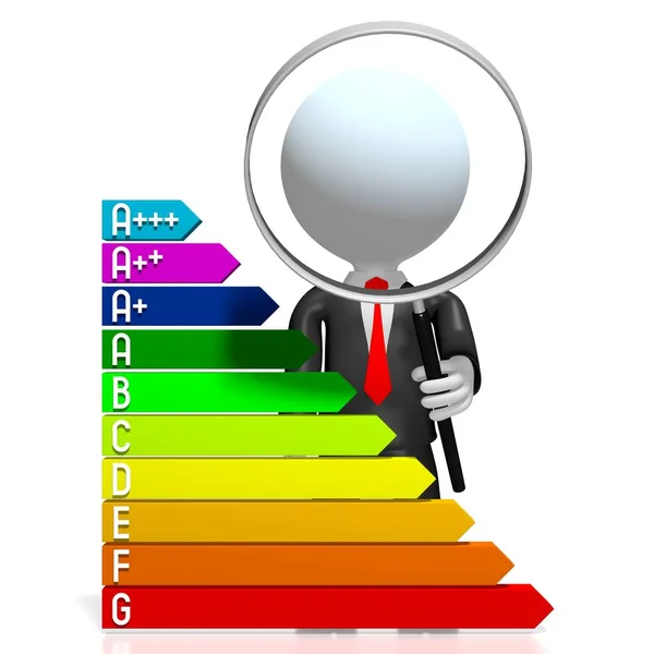 Energieeffizienzdiagramm Energiesparkonzept — Stockfoto