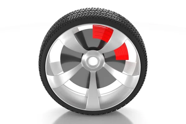 3D car wheel - isolated on white background — Stock Photo, Image