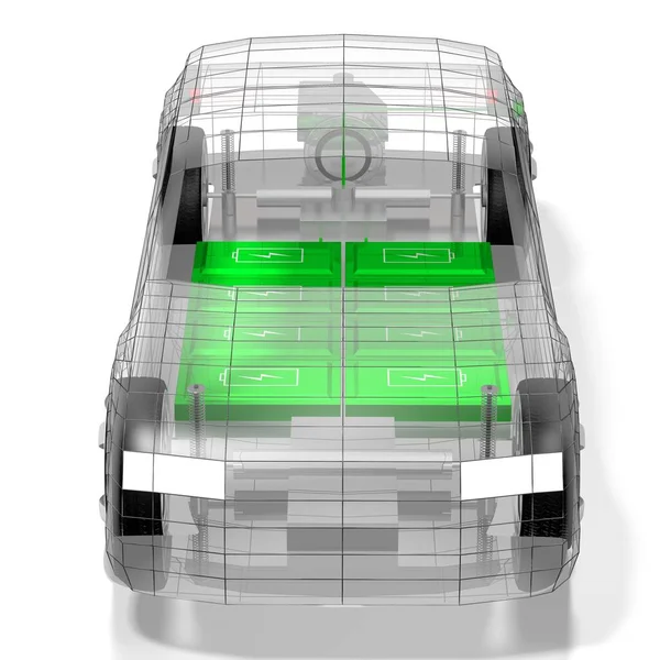 Coche Eléctrico Vehículo Eléctrico Concepto Movilidad Renderizado —  Fotos de Stock