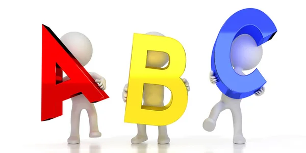 Abc Letras Coloridas Ilustração — Fotografia de Stock