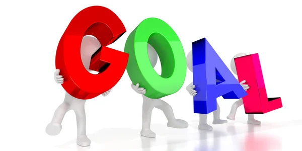 Goal Colorful Letters Illustration — Stock Photo, Image