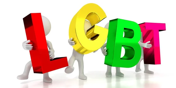 Lgbt Letras Coloridas Ilustração — Fotografia de Stock