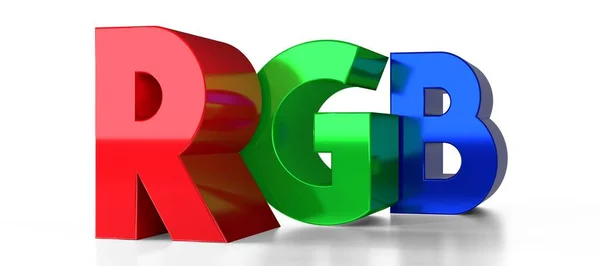 Типографічна Концепція Rgb Червоний Зелений Синій Кольори Ілюстрація — стокове фото
