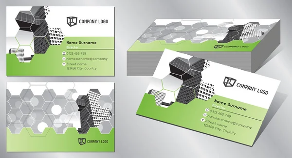 Businesscard Template 85X55 현대식 사무실 — 스톡 벡터