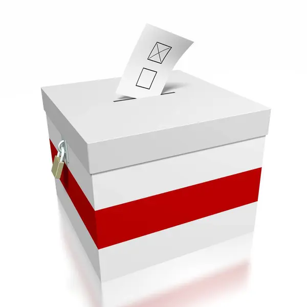 Voting Belarus Ballot Box Illustration — Stock Photo, Image