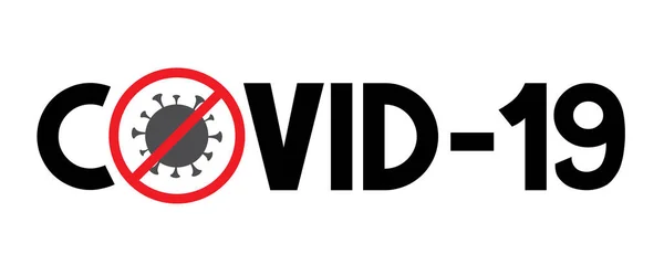 Covid Typografiskt Sars Cov Virus Vektorillustration — Stock vektor