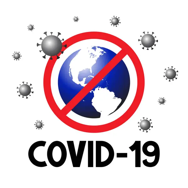 Covid Sars Cov Virus Världskarta Vektorillustration — Stock vektor