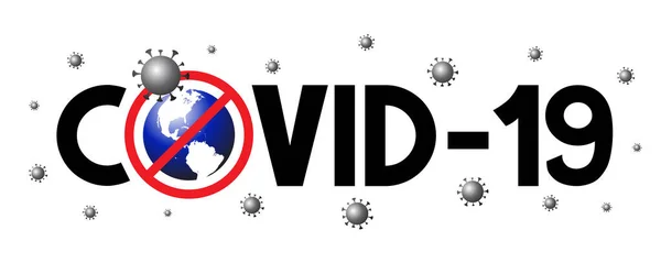 Covid Sars Cov Virus Världskarta Vektorillustration — Stock vektor