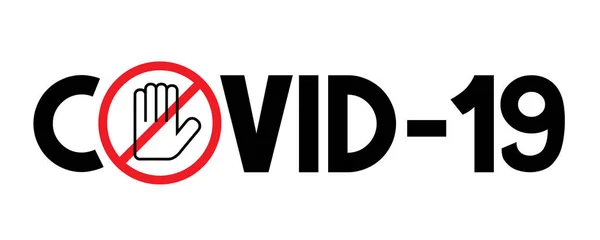 Covid Typografiskt Sars Cov Virus Vektorillustration — Stock vektor