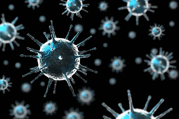 Coronavirus Covid Sars Cov Вірусні Клітини Ілюстрація — стокове фото