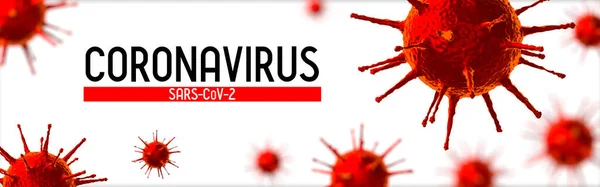 Coronavírus Covid Sars Cov Conceito Tipográfico Ilustração — Fotografia de Stock