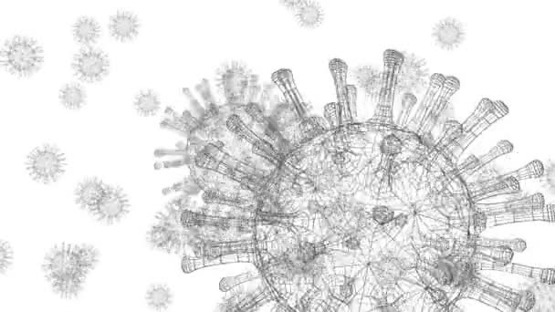 Animation Des Schweren Akuten Respiratorischen Syndroms Coronavirus Moleküle Bekannt Als — Stockvideo